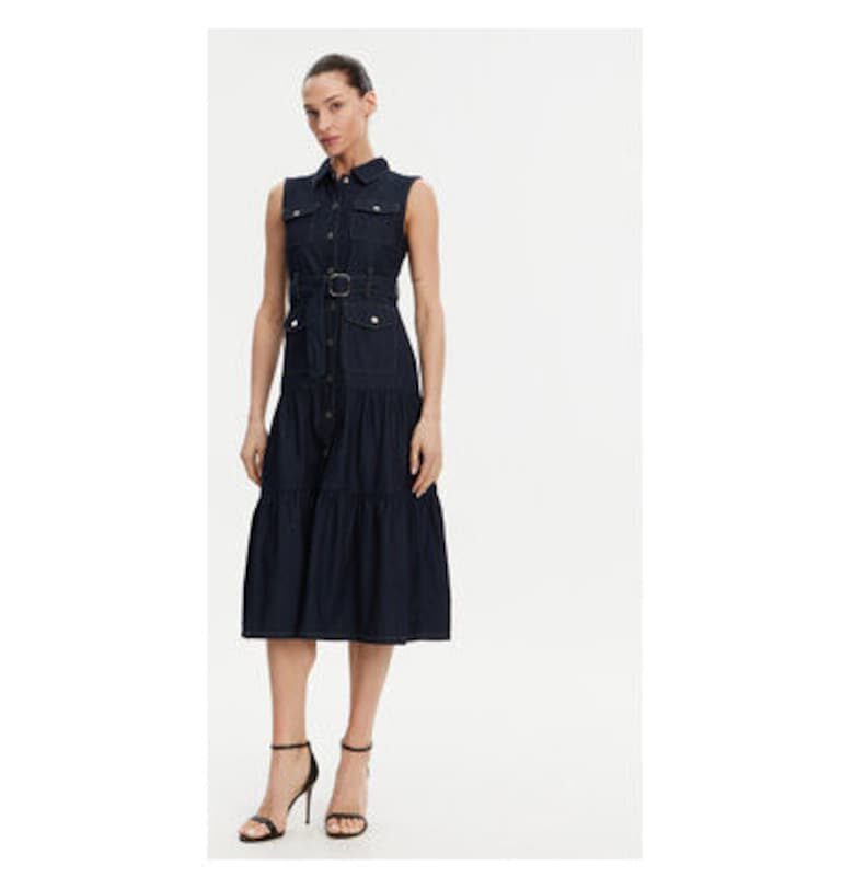 Дамска рокля  251-RNAUTICA - Дънкова - Синтетичен цвят - Тъмносин Morgan