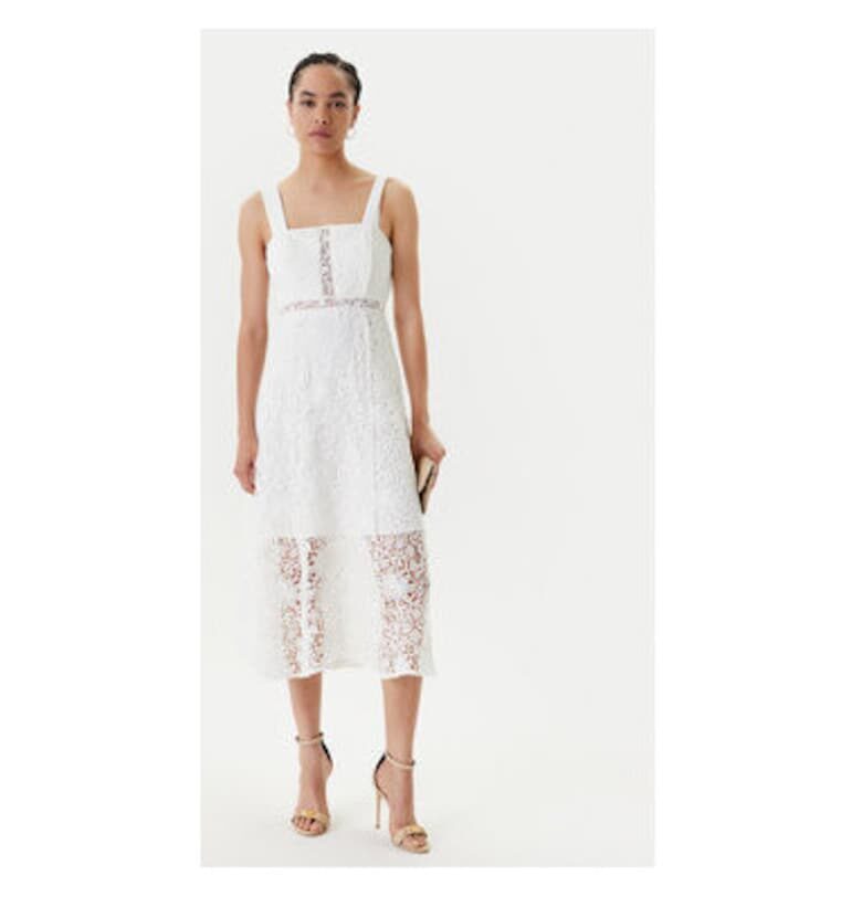 Дамска рокля  251-ROVIDA - Полиестер - Бяла Morgan