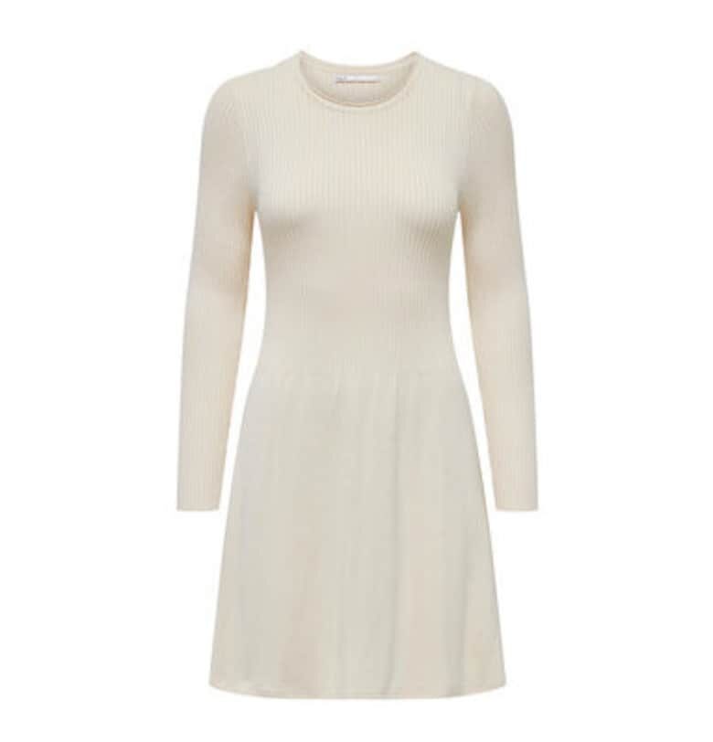 Дамска рокля -  302619221 - Вискоза/Найлон - Бежов Only