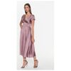 Дамска рокля -  302950386 - Полиестер - Лилаво Swing