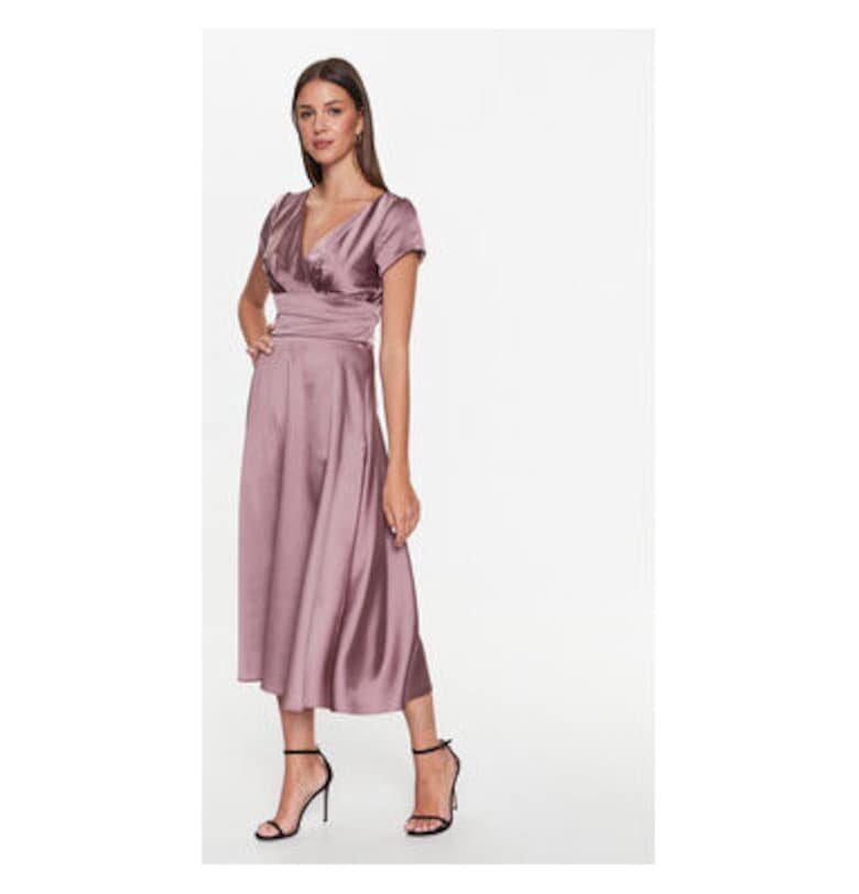 Дамска рокля -  302950386 - Полиестер - Лилаво Swing