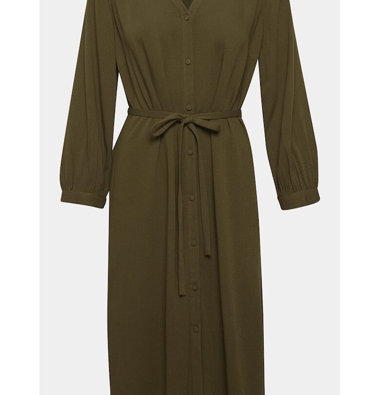 Дамска рокля -  303452100 - Зелена - Вискоза Fransa