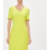 Дамска рокля -  303660390 - Вискоза/Полиестер - Жълт BOSS