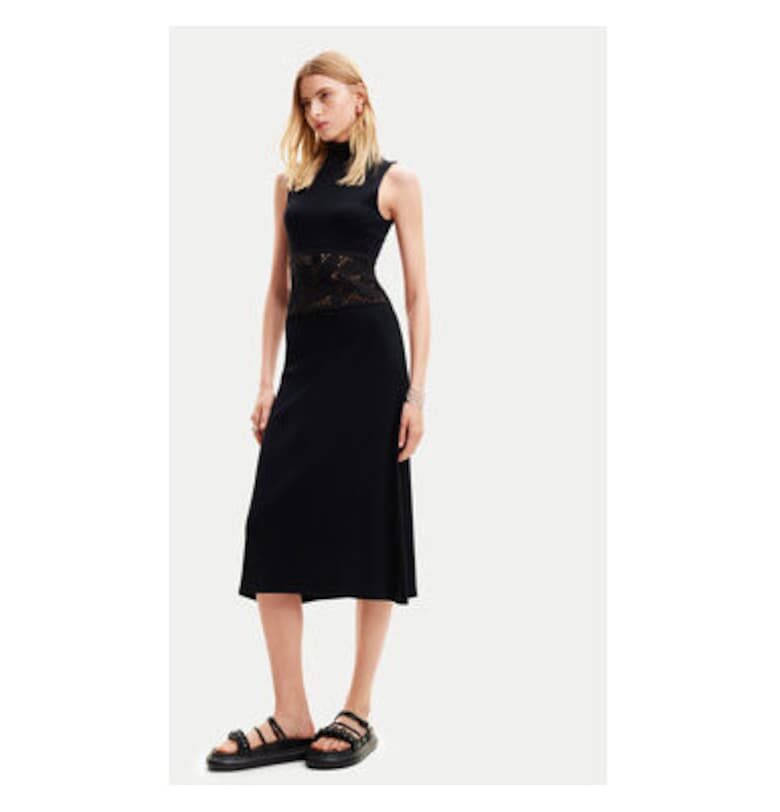 Дамска рокля -  303776794 - Полиестер - Черен DESIGUAL