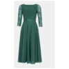 Дамска рокля -  303863616 - Полиестер - Зелена Swing