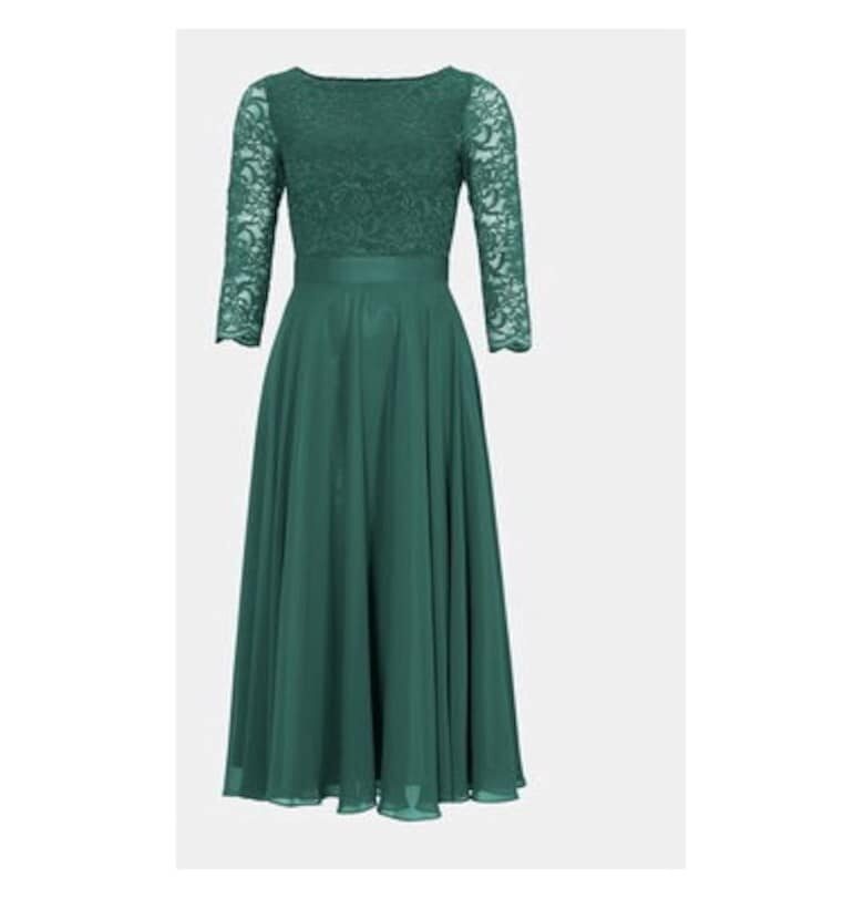 Дамска рокля -  303863616 - Полиестер - Зелена Swing