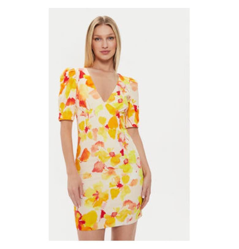 Дамска рокля -  303918811 - Памук - Жълт Morgan