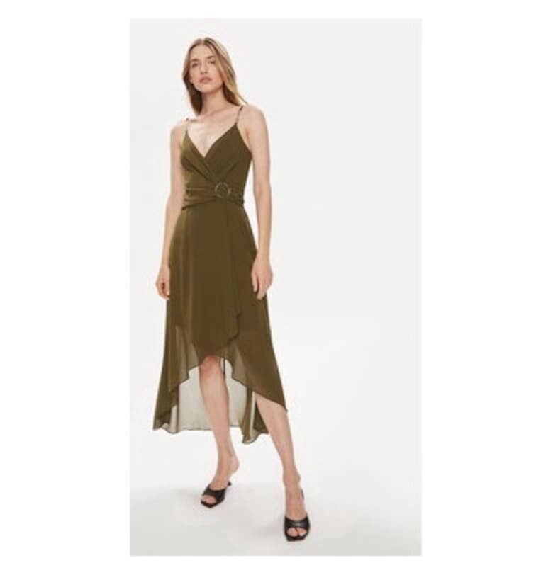 Дамска рокля -  303918880 - Рециклиран полиестер/Полиестер - Кафява Morgan