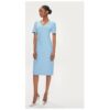 Дамска рокля -  304011375 - Вискоза/Полиестер - Син BOSS