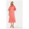 Дамска рокля -  304011818 - Вискоза/Лен - Розов BOSS