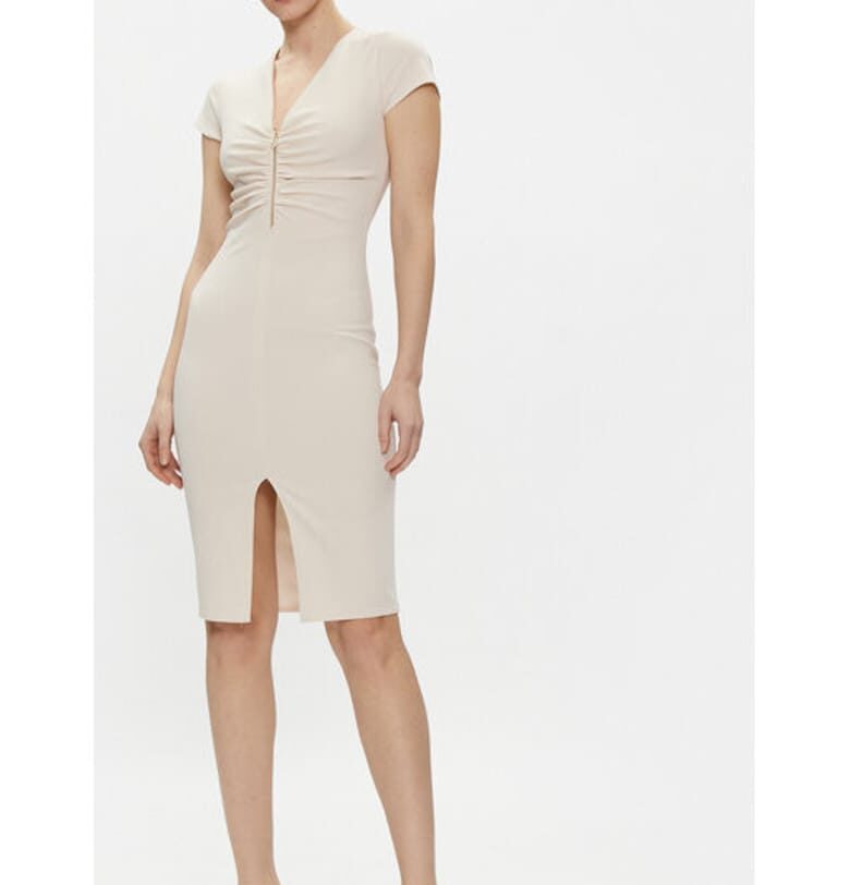 Дамска рокля -  304150678 - Полиестер - Бежов Rinascimento