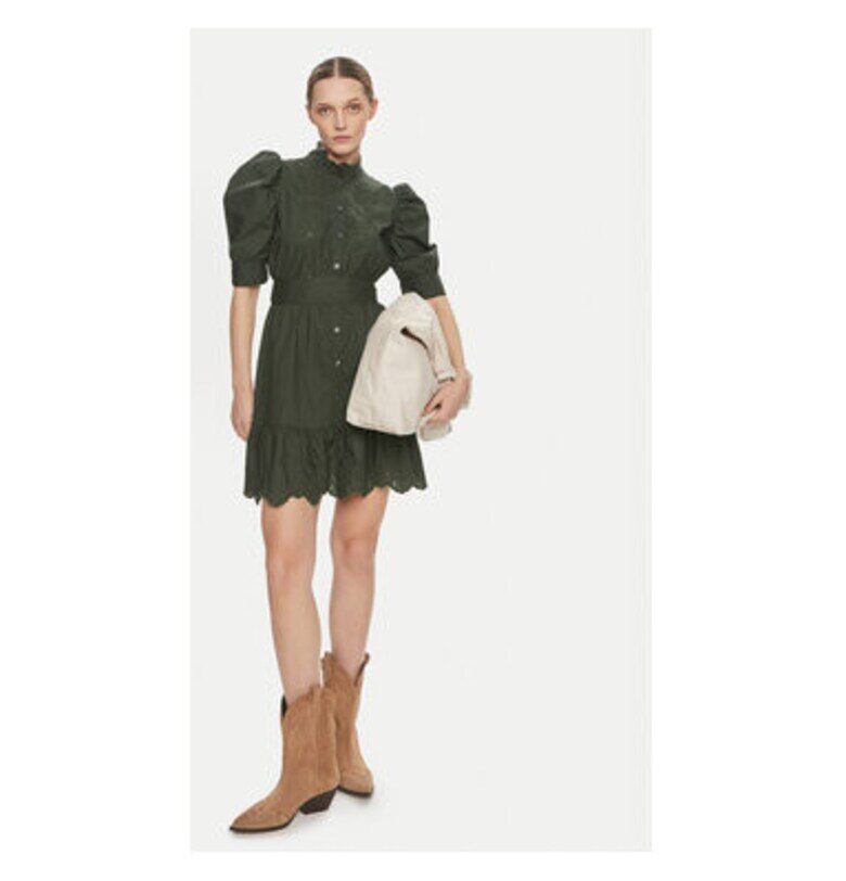 Дамска рокля -  304164125 - Памук - Зелен GAP