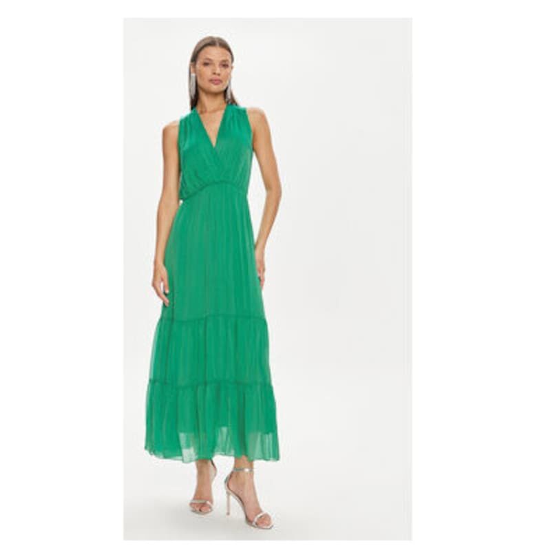 Дамска рокля -  304437083 - Вискоза/Коприна - Зелена Haveone