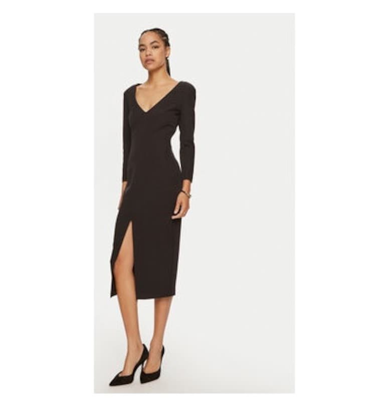 Дамска рокля -  304686979 - Рециклиран полиестер/Полиестер - Черен Access fashion