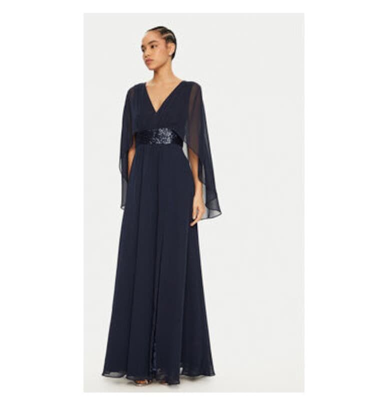 Дамска рокля -  304893612 - Полиестер - Син Swing