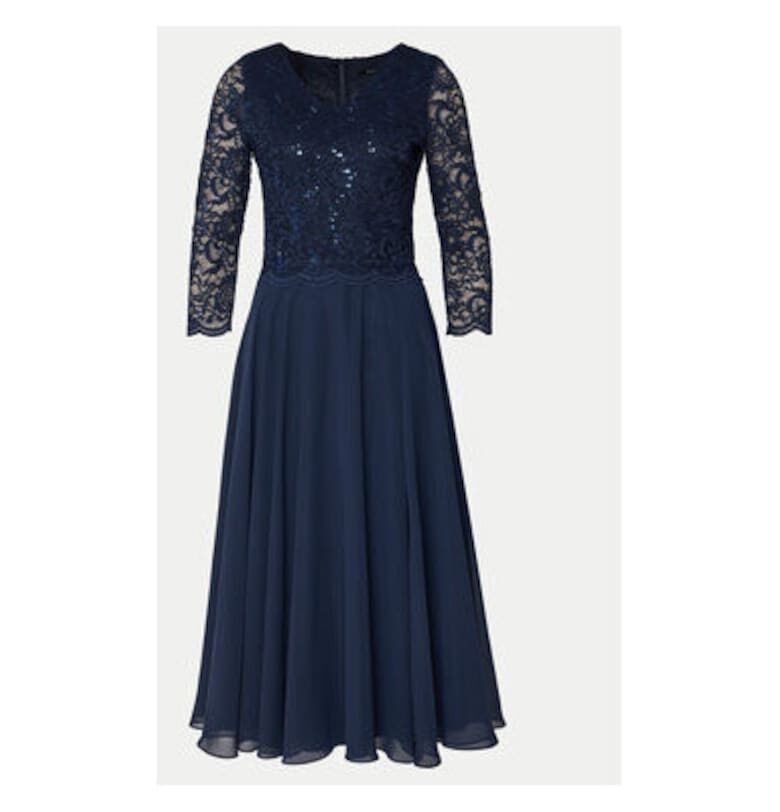 Дамска рокля -  304895364 - Полиестер - Син Swing