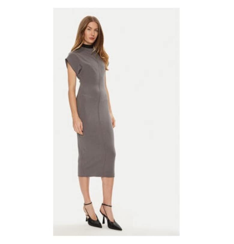 Дамска рокля -  304991141 - Полиестер/Рейон - Сив Access fashion