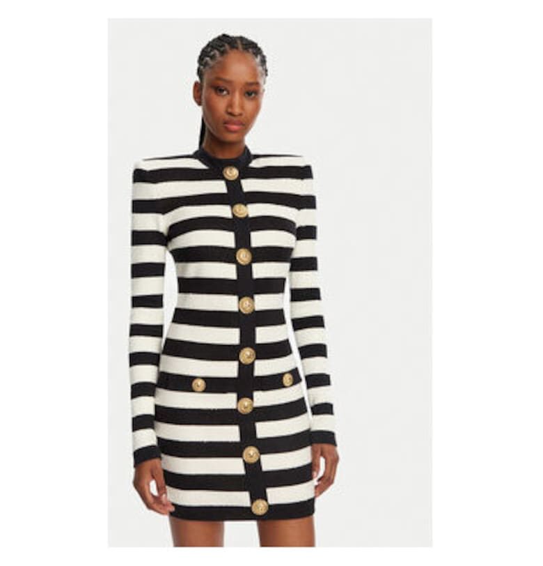 Дамска рокля -  305313843 - Акрил - Памук - Черен Balmain