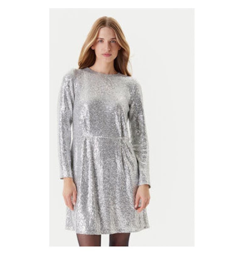 Дамска рокля  4RO6DV0AC - Найлон - Сребрист United Colors of Benetton