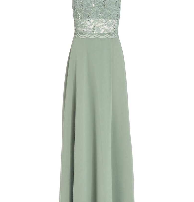 Дамска рокля  5AI01400 - Полиестер - Зелена Swing