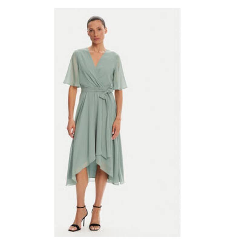 Дамска рокля  5AI10200 - Полиестер - Зелен Swing