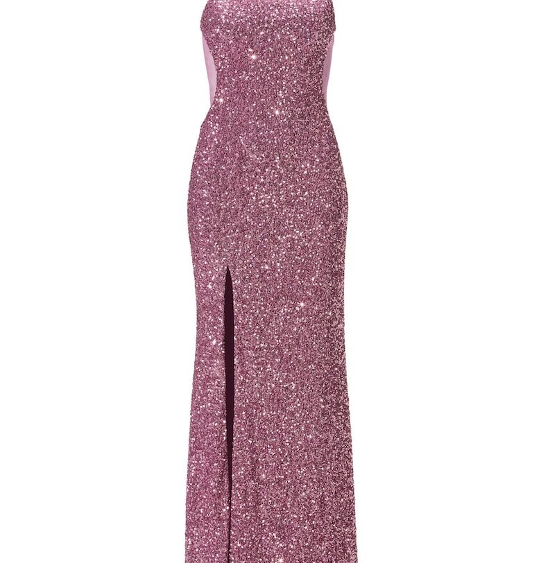 Дамска рокля  5AJ006HK - Полиестер/Еластан - Розов Hey kyla