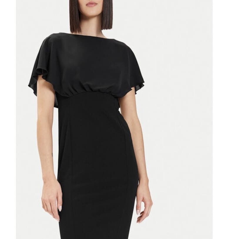 Дамска рокля -  77726 - Черна - Полиестер Rinascimento