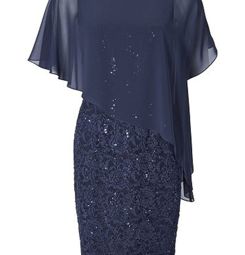 Дамска рокля  77760410 - Полиестер - Тъмносин Swing