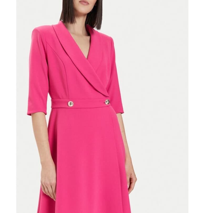 Дамска рокля -  77870 - Розова - Полиестер Rinascimento