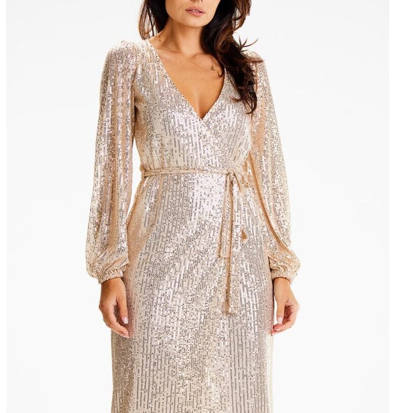 Дамска рокля  A632 - Бежова awama