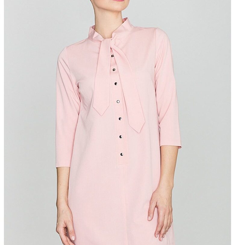 Дамска рокля  K369 - Розов - Lenitif