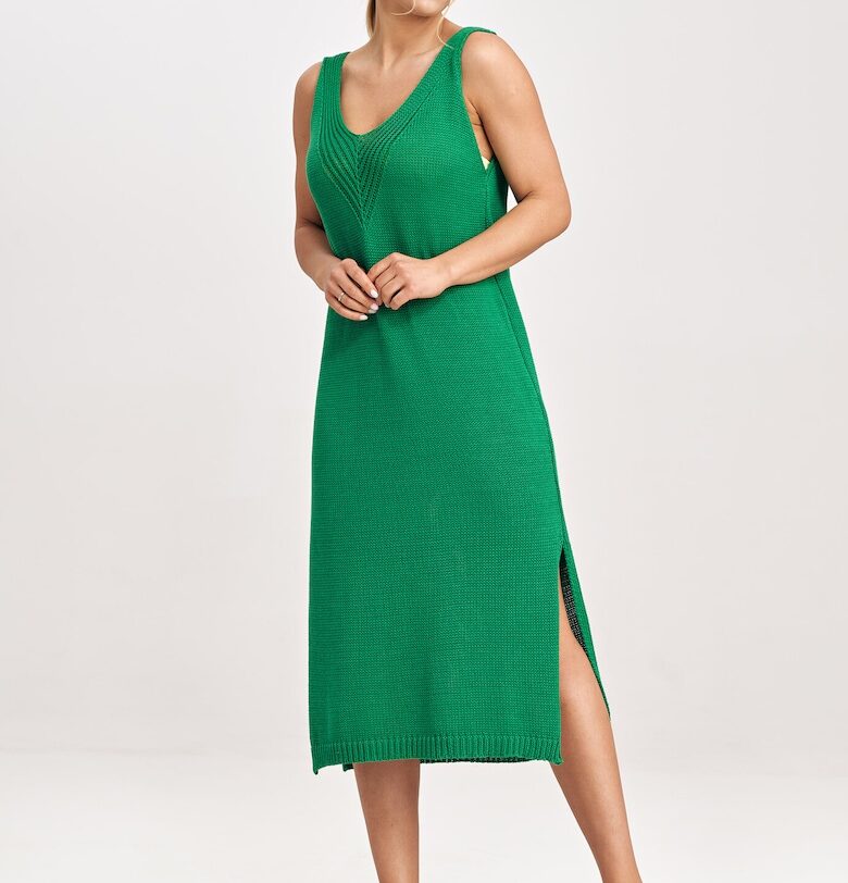 Дамска рокля  M997 - акрил - памук - зелено - Един размер Figl