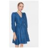 Дамска рокля - Айви Дъб - 302647545 - Вискоза/Полиамид - Син IVY OAK