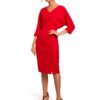 Дамска рокля  Полиестер - Еластан - Червена MOE