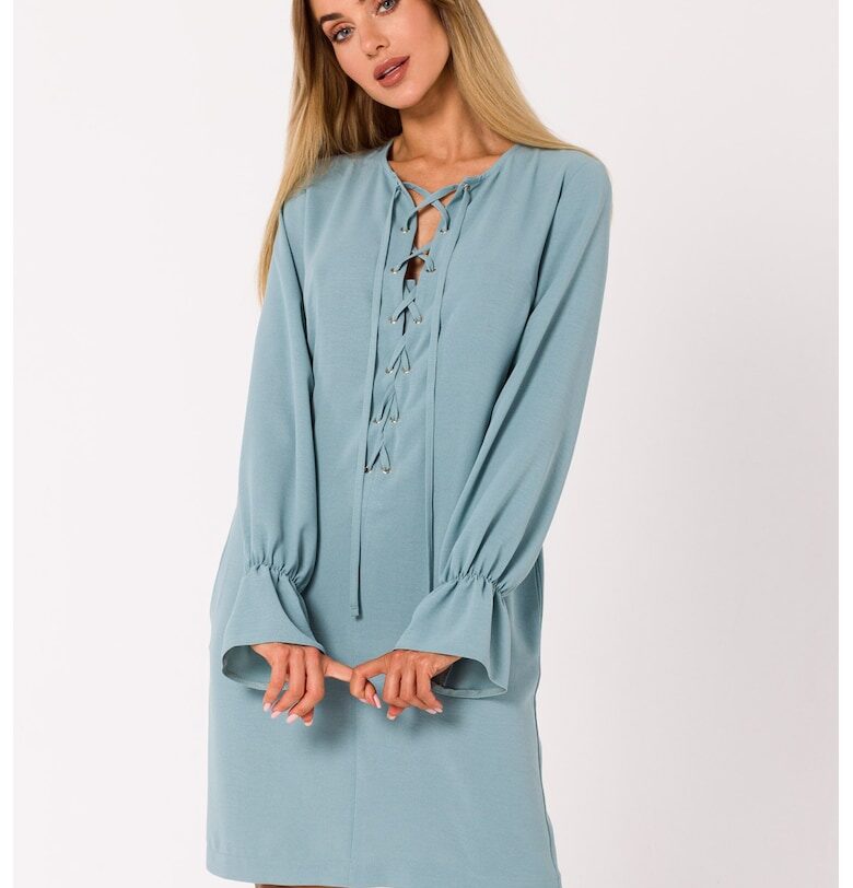 Дамска рокля - Полиестер - М - Черен OEM