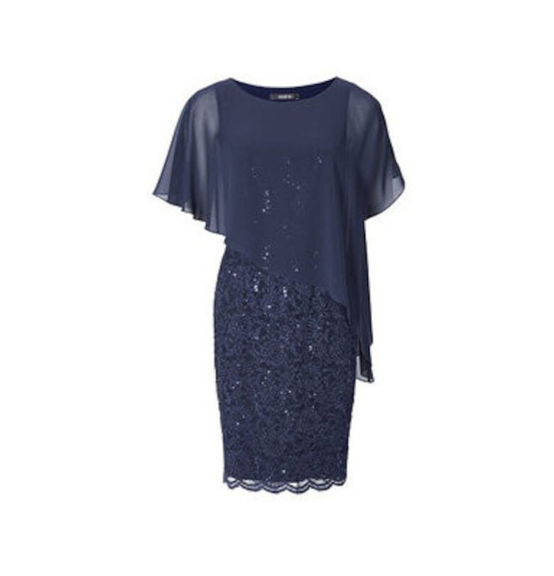 Дамска рокля  Полиестер - Син Swing