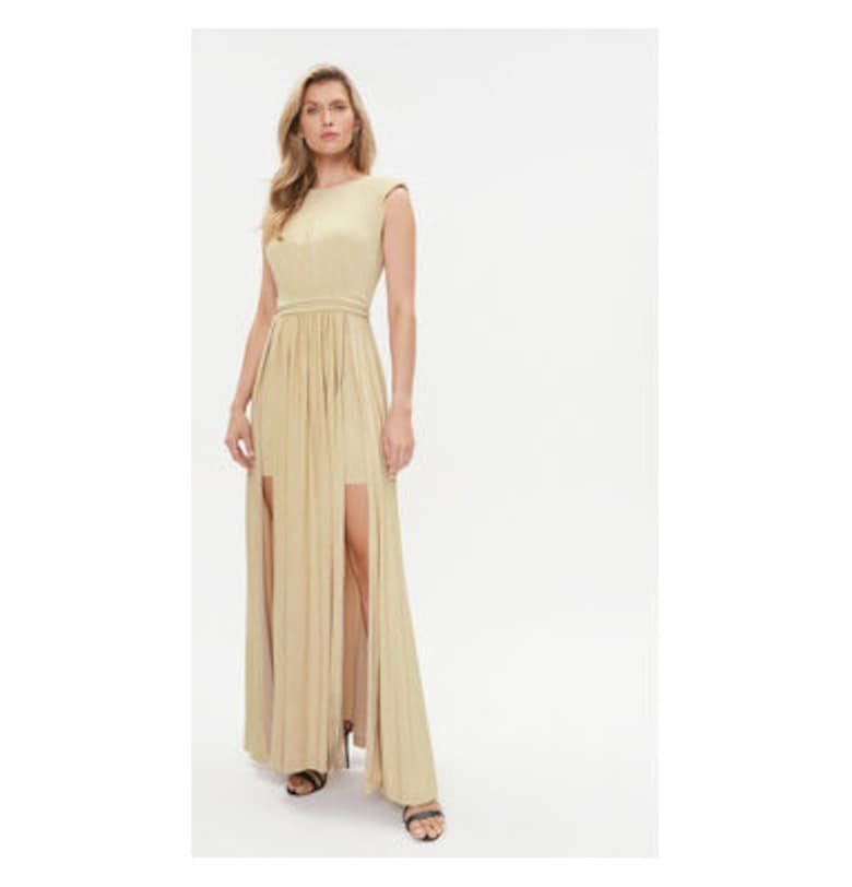 Дамска рокля - Ринасименто - 303585815 - Полиестер - Златен Rinascimento