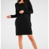 Дамска рокля -  памук/ликра - черна InfiniteYou