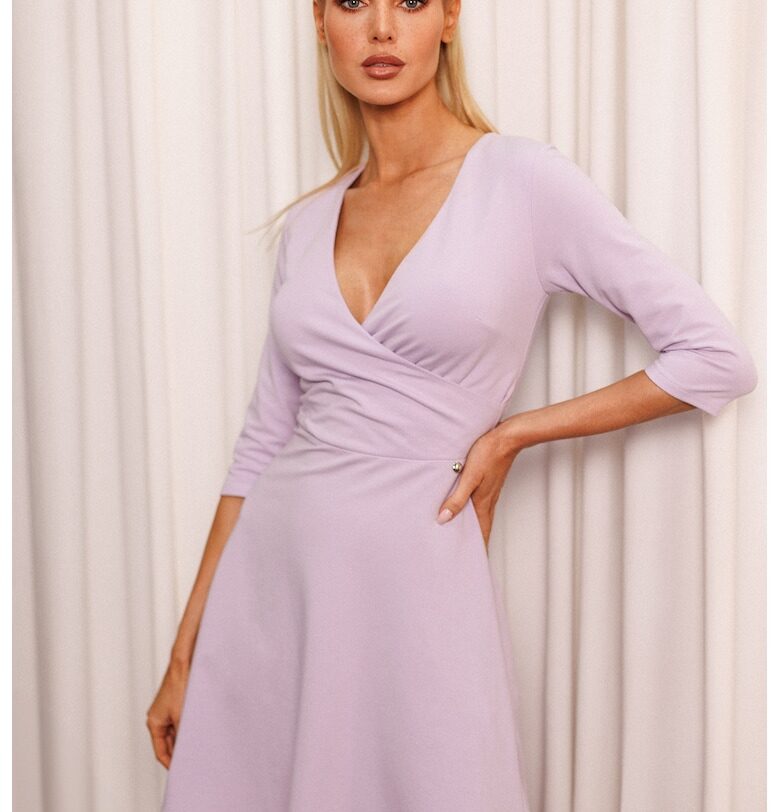 Дамска рокля - с припокриваща се горна част - Полиестер - 46587 MOE