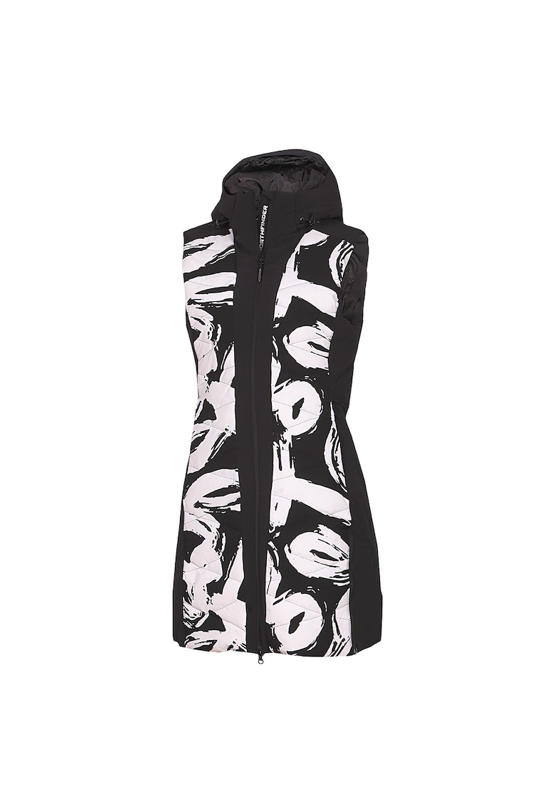 Дамска скиорска жилетка SEAL10K/10K Stacy blackprint - Черен NORTHFINDER
