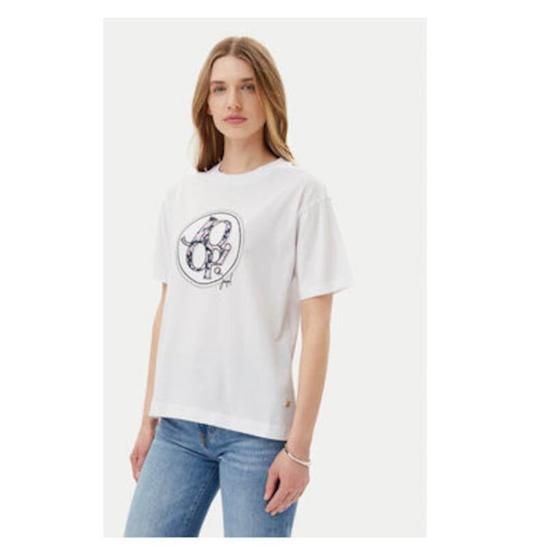 Дамска тениска  10012195 30046236 - Памук - Екрю - Екрю Joop