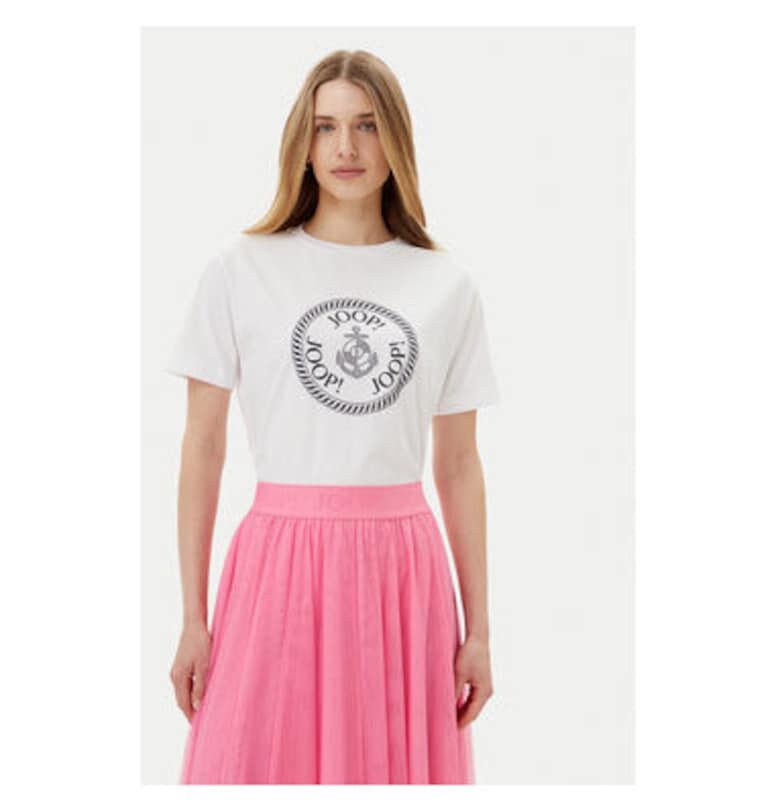 Дамска тениска  10018228 30046219 - Памук - Бяла - Бял Joop