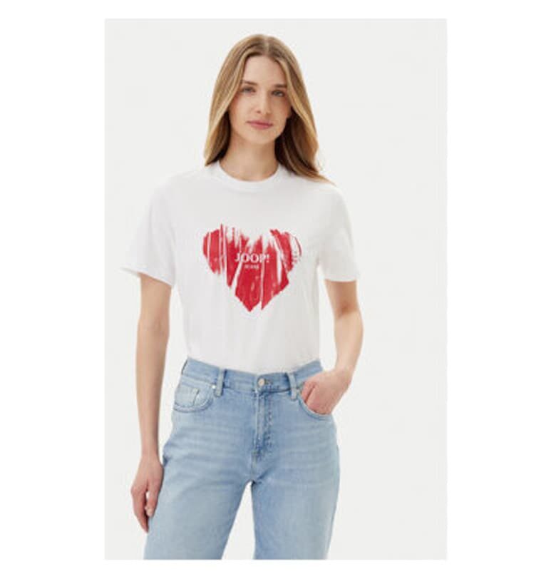 Дамска тениска  10019318 30046948 - Памук - Бяла - Бял joop jeans