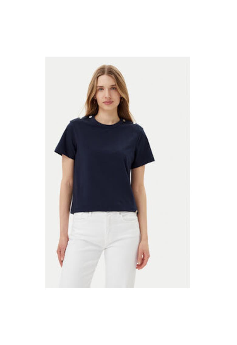 Дамска тениска 10019329 30046206 - Памук/Еластан - Тъмносин - Тъмносин Joop