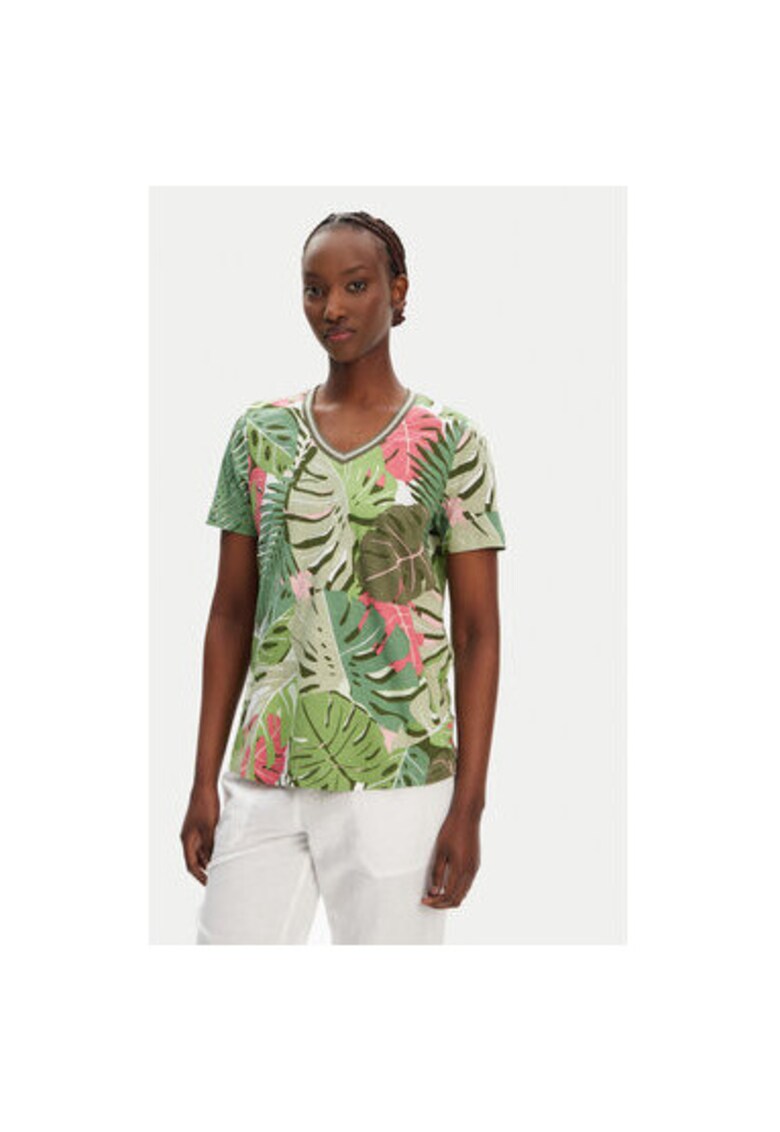 Дамска тениска 11105096 - Памук - Зелена - Зелен Olsen