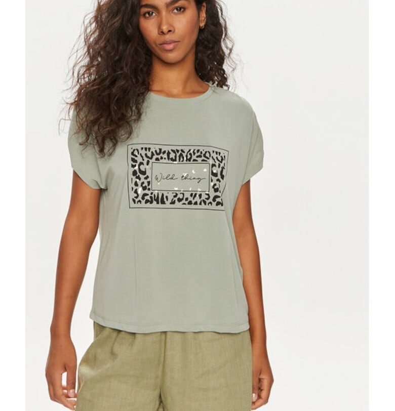 Дамска тениска -  18285 - Модал - Зелена Only