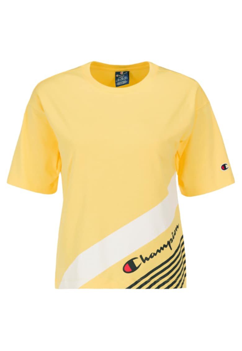 Дамска тениска - 206597762 - Памук - Жълт Champion
