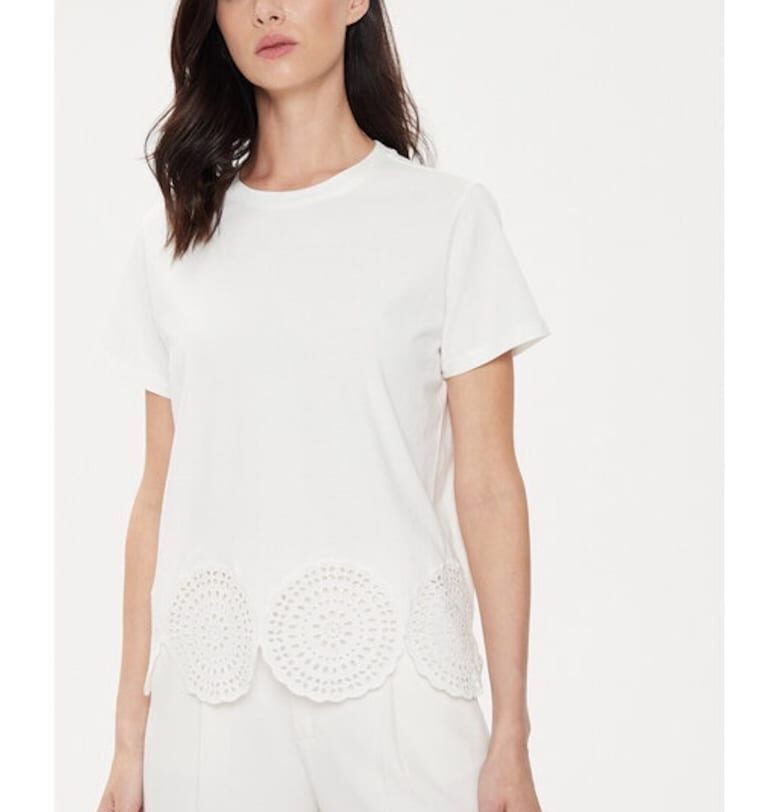 Дамска тениска -  210532 - Екрю - Памук - Sisley