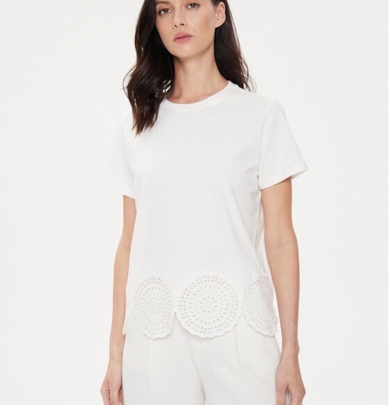 Дамска тениска -  210532 - Екрю - Памук - Sisley