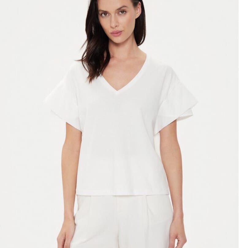 Дамска тениска -  210594 - бяла - памук - Sisley